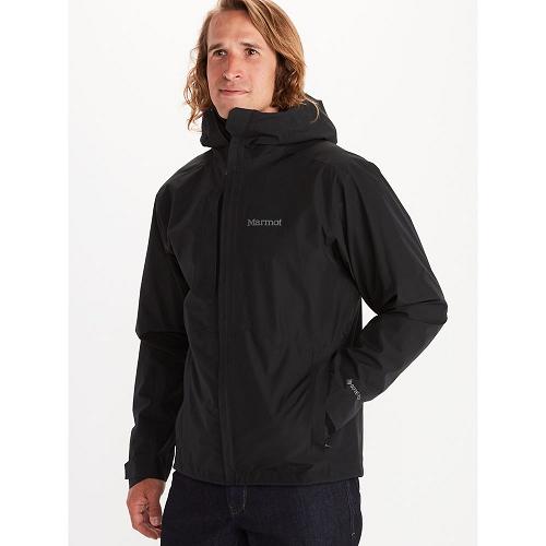 Marmot Rain Jacket Black NZ - Minimalist Jackets Mens NZ3951720